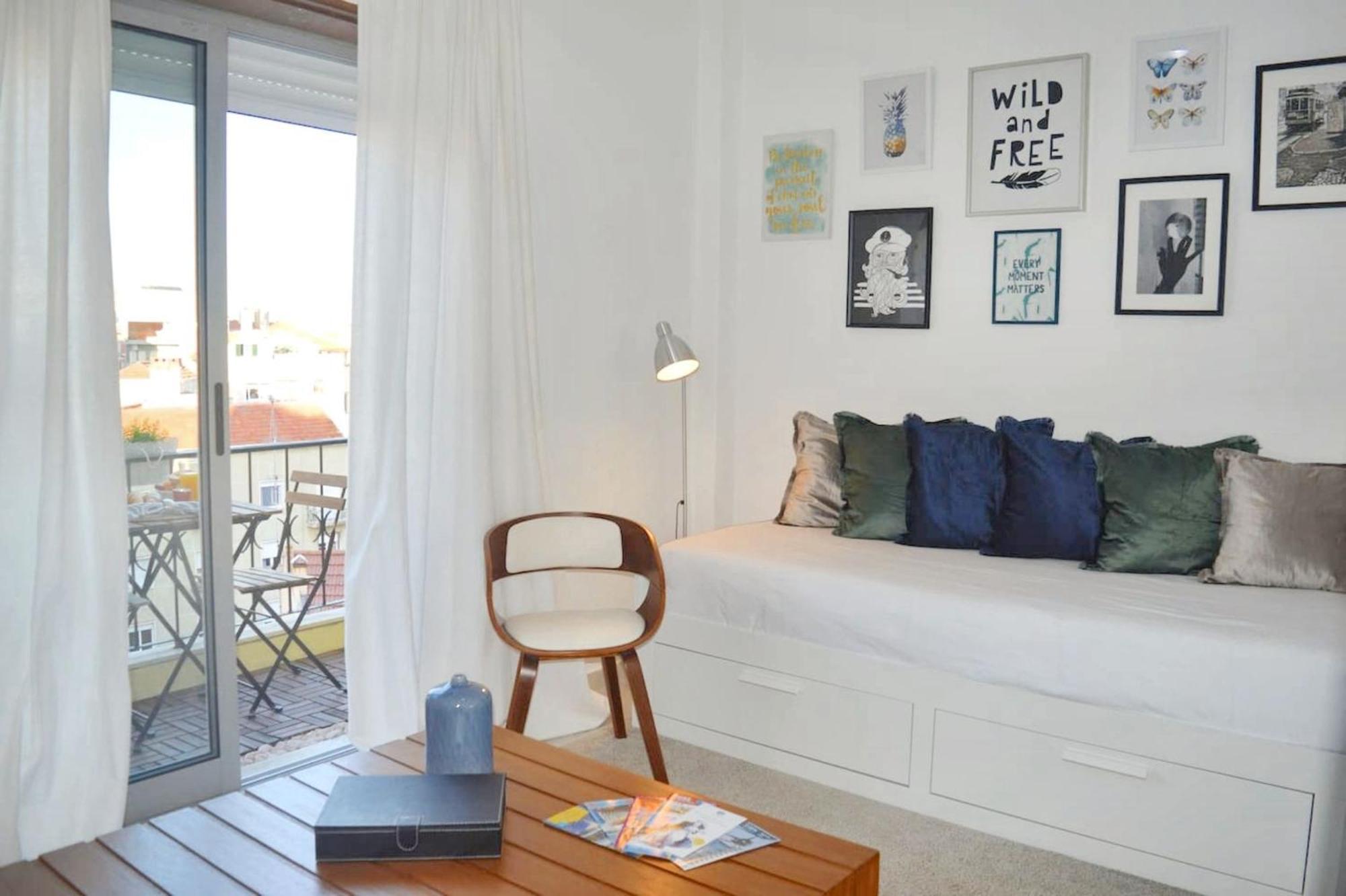 Comfortable Apartment With Balcony And Sea View In Lisbon 50 M² Екстер'єр фото